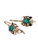 Earrings Vintage Emerald Original Vintage 14K Rose Gold vec116r