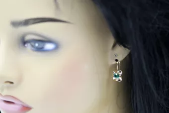 Earrings Vintage Emerald Original Vintage 14K Rose Gold vec116r