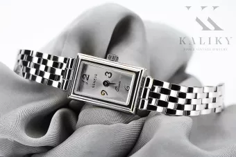 Krásné dámské Ženevské hodinky z bílého 14k Gold LW018W