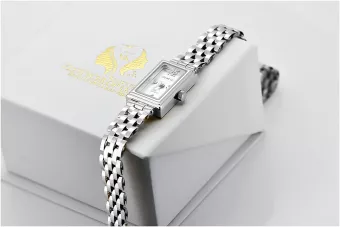 Krásné dámské Ženevské hodinky z bílého 14k Gold LW018W