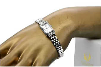 Krásné dámské Ženevské hodinky z bílého 14k Gold LW018W