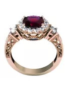 Original Vintage 14K Rose Gold Ruby Ring Vintage craft vrc003r