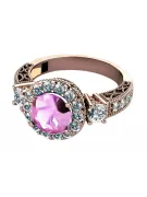 Amethyst Originales Vintage-Roségold aus 14 Karat Ring Vintage Stil vrc003r