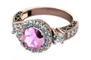 Ring Vintage Amethyst Original Vintage 14K Rose Gold vrc003r