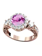 Amethyst Originales Vintage-Roségold aus 14 Karat Ring Vintage Stil vrc003r