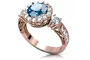 Aquamarin Originales Vintage-Roségold aus 14 Karat Ring Vintage vrc003r