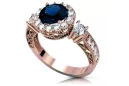 Sapphire Original Vintage 14K Rose Gold Ring Vintage style vrc003r