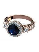 Sapphire Original Vintage 14K Rose Gold Ring Vintage style vrc003r