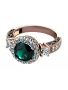 Vintage Jewlery Ring Emerald Original Vintage 14K Rose Gold vrc003r