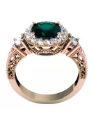 Vintage Jewlery Ring Emerald Original Vintage 14K Rose Gold vrc003r