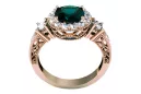 Vintage Jewlery Ring Emerald Original Vintage 14K Rose Gold vrc003r