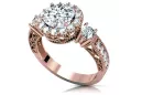 Ring Zirkon Originales Vintage-Roségold aus 14 Karat Vintage vrc003r