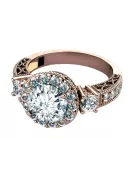 Zircon Original Vintage 14K Rose Gold Ring Vintage Jewlery vrc003r