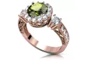 Ring Gelber Peridot Originales Vintage-Roségold aus 14 Karat Vintage Stil vrc003r