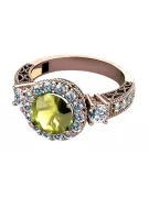 Inel Stil Vintage Peridot galben Original vintage din aur roz de 14k vrc003r