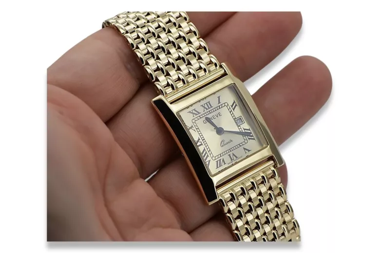 Reloj de oro para hombre Geneve ★ zlotychlopak.pl ★ Pureza de oro 585 333 Precio bajo!