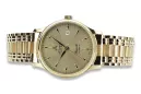 Gold men's watch Geneve ★ zlotychlopak.pl ★ Gold purity 585 333 Low Price!