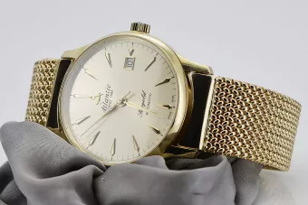 Reloj suizo automático para hombre de oro 14K, zafiro, 40mm