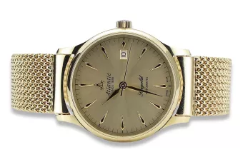 Reloj suizo automático para hombre de oro 14K, zafiro, 40mm
