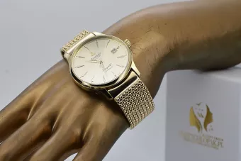 Ceas automat elvețian pentru bărbați din aur 14K, safir, 40mm