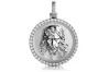 White 14k solid gold beautiful Jezus pendant cgpj004w
