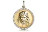 Yellow 14k solid gold beautiful Jezus ikon pendant cgpj004y
