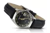 Or blanc 14k Lady Geneve montre cadran noir lw020wdbc