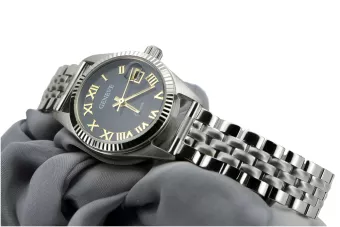 Dámské hodinky z bílého zlata 14k Ženeve s černým štítem LW020WDBC & LBW008W