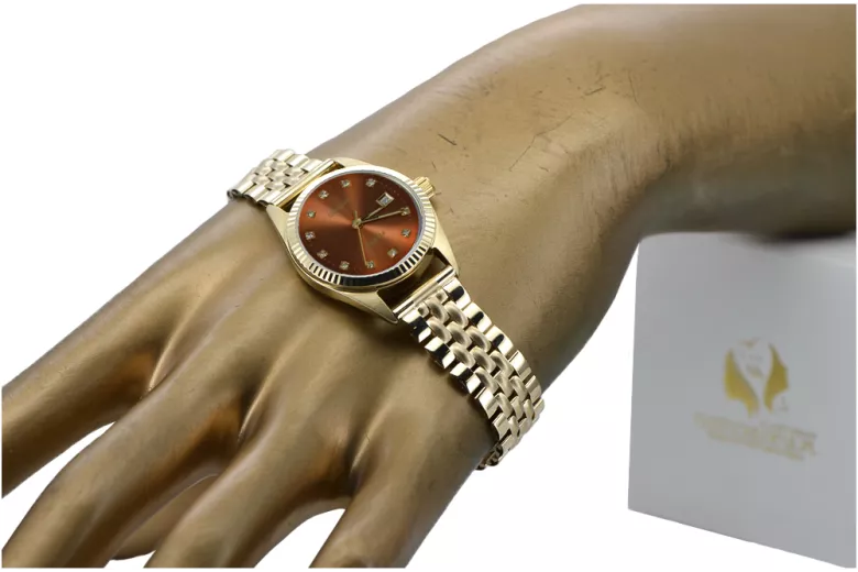 Gold men's watch Geneve ★ zlotychlopak.pl ★ Gold purity 585 333 Low Price!