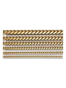 Gelbgold 14 Karat rundes Seil Miami Cuban Kette cgcc005y