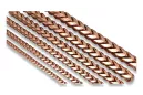 Rose pink 14k solid 14k gold 585 rope Miami Cuban chain RARE! cgcc005r