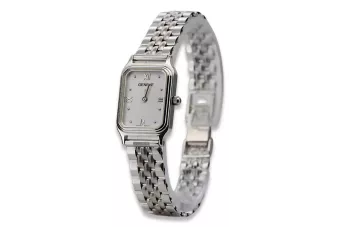 Moterų laikrodis iš 14k baltojo aukso su apyranka Geneve lw023wdw&lbw008w