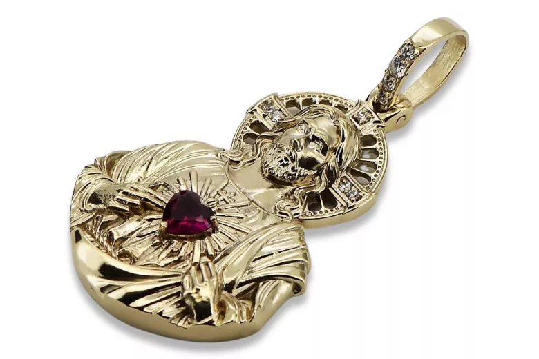 Jezus médaillon icône pendentif ★ https://zlotychlopak.pl/fr/ ★ Gold 585 333 bas prix