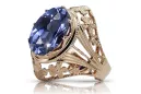 intige Rose Pink 14k Gold 585 Alejandrite Anillo VRC031R Ruso Soviético Vintage Art Deco Style