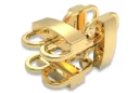 Weiße massive 14 Karat Goldkette cgcc003w