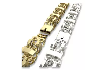 Weiße massive 14 Karat Goldkette cgcc003w