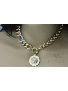 Złoty łańcuszek 14k 585 40cm-50cm zawieszka meduza cpn053y&cfb005y&cfb010y