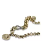 Złoty łańcuszek 14k 585 40cm-50cm zawieszka meduza cpn053y&cfb005y&cfb010y