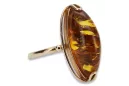 Russian rose Soviet pink USSR red 585 583 gold amber ring vrab008