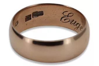Soviet 14k 585 Zlatý Ruský Ring s Pink Gold VRN007