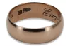 Pink rose 14k (56) gold Vintage wedding ring band vwr005 Antique Imperial Russia