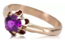 Ruso soviético rosa 14k 585 oro Alexandrite Ruby Esmeralda zafiro anillo Zircon vrc014