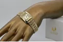 14K Gold Rectangular Women's Watch, Italian, No Nickel