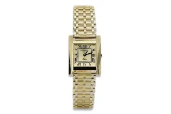 Ceas dreptunghiular pentru femei din aur de 14K lw036ydgb&lbw002y