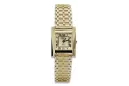 Montre femme rectangulaire en or 14K, italienne, sans nickel