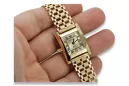 14K Gold Rectangular Women's Watch, Italian, No Nickel