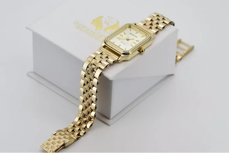 Reloj para hombres de oro Geneve ★ https://zlotychlopak.pl/es/ ★ Pureza de oro 585 333 Precio bajo!