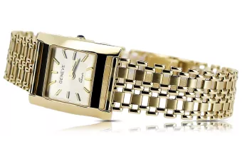 Amarillo dama de oro de 14k reloj Geneve lw036y