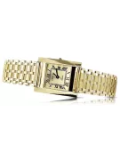 Montre femme rectangulaire en or 14K, italienne, sans nickel