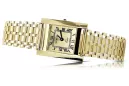 14K Gold Rectangular Women's Watch, Italian, No Nickel